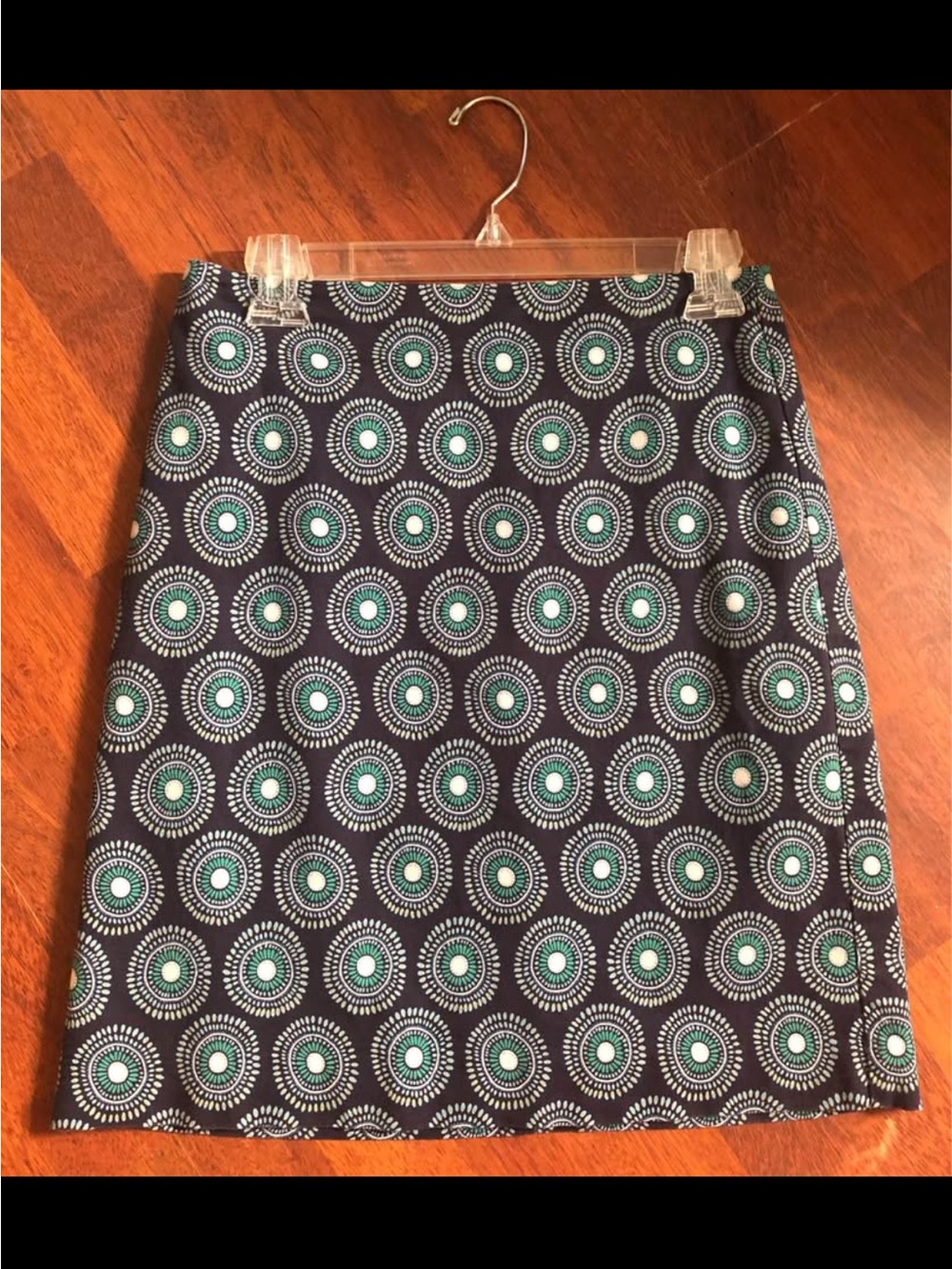 Ann Taylor geometric print A/line skirt size 2
